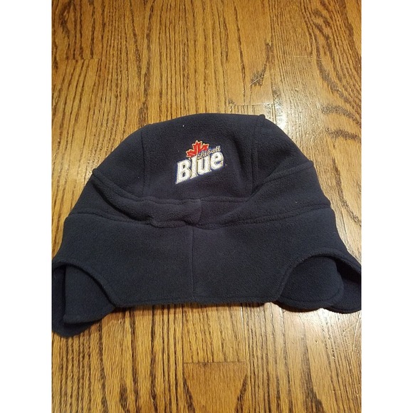 Pittsburgh Penguins LABATT BLUE Fleece NHL Helmet Hat Winter Ski Beanie Cap - Picture 4 of 8